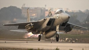 Avión de combate F-15 de la fuerza aérea israelí