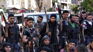 Miembros del Ejército Libre de Siria, considerado también por Estados Unidos "oposición moderada"