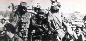 Fidel entrando en La Habana