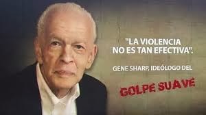 Una revolución de colores, un golpe suave, "un coup d’etat" o simplemente un cambio de régimen, no existe ninguna duda que detrás de la estrategia de la supuesta “no violencia” o la “promoción de la democracia” están los intereses de Washington. Fue en el año 1983 que éste concepto fue creado -por Gene Sharp, el Teórico del Golpe Suave- que luego ha sido instalado gobiernos subordinados a los Estados Unidos desde Suramérica al Cáucaso y al Asia. A través de la creación de una serie de “fundaciones” cuasi-privadas, como el Instituto Albert Einstein (AEI), la National Endowment for Democracy (NED), el Instituto Republicano Internacional (IRI), el Instituto Demócrata Nacional (NDI) y Freedom House, entre otras