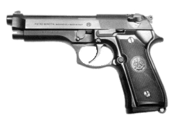 Oficiales de inteligencia estadounidenses informaron que insurgentes en Irak utilizaban el de modelo reciente pistolas,Beretta 92 sin  números de serie, al parecer salidas de una línea de producción sin ningún tipo de números de serie por lo que sugirieron que las armas parecen haber estado destinadas a operaciones de inteligencia o células terroristas con respaldo gubernamental sustancial, especulando que estas armas son probablemente de la Mossad o la CIA.