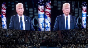 Los republicanos vieron una ventana 2016 para ganarse a los votantes judíos. Ahora ven Trump cerrándola. Foto: Donald Trump habla durante la conferencia política del Comité de Asuntos Públicos Estadounidense-Israelí de en el Verizon Center en Washington el 21 de marzo | Getty