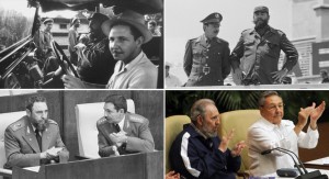 Fidel y Raúl Castro a través de las décadas.  